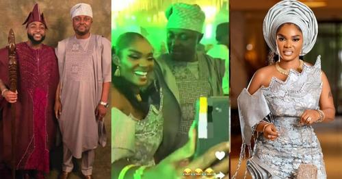“Why did You Block me on Whatsapp?” – Davido’s aide, Israel DMW confronted Nollywood actress Iyabo Ojo at his boss’s wedding.(Video)