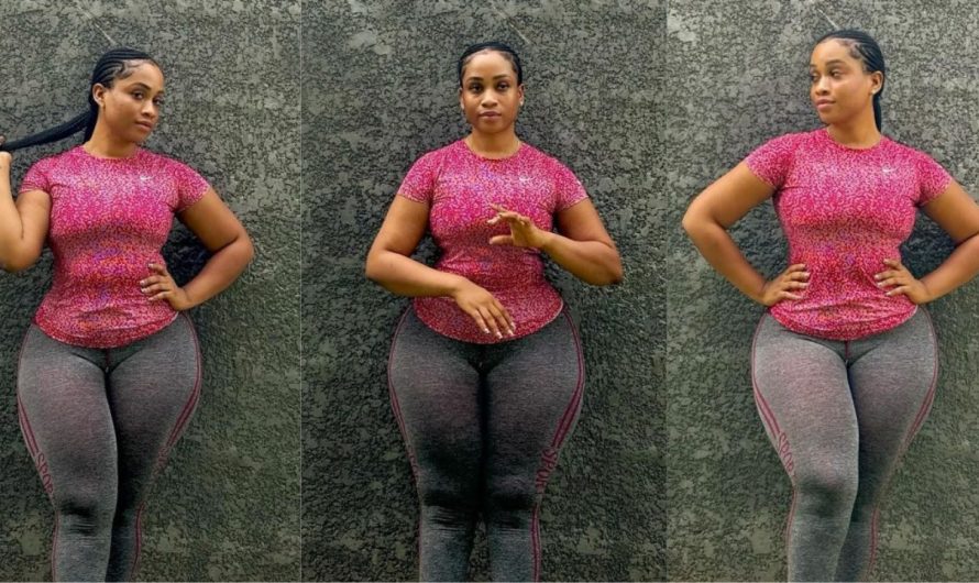 Natural Beauty of an African Woman Who Defies Conventional Standards takes over the internet space As she poses on her working out attire.(Video)