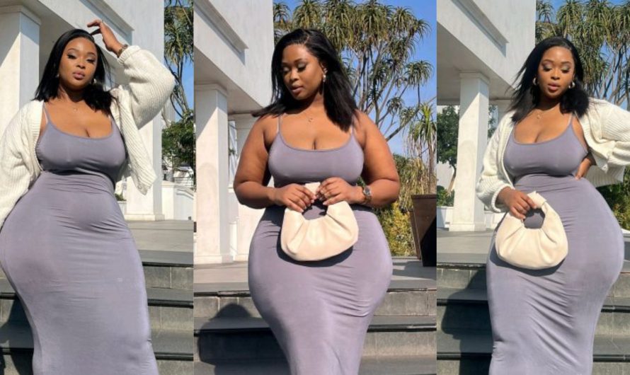 The Allure of a Curvy South African Beauty in Her Stunning Long Gown.(Video)