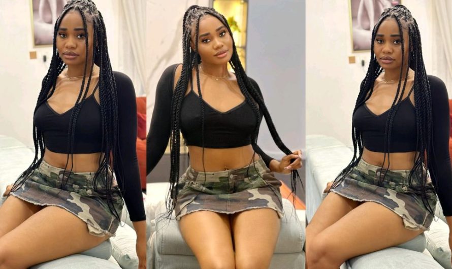 “I’m a mini Soldier, Bold and Beautiful”- Pretty Nigerian Lady Turns Heads in Camon Mini Skirt.(Photos)