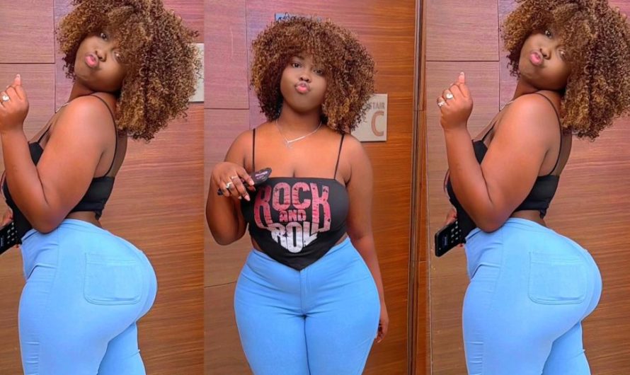 Nigerian Ebony Beauty Rocks Black Crop Top and Tight Blue Jeans, Flaunting Her Gorgeous Fig-8 online(Video)