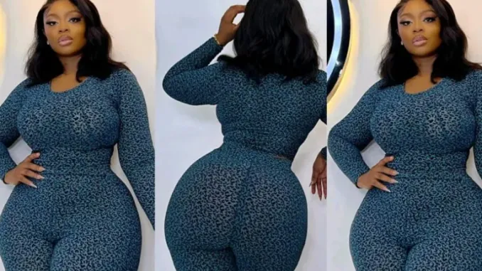 A stunning Nigerian beauty flaunts her irresistible fig in a captivating video.